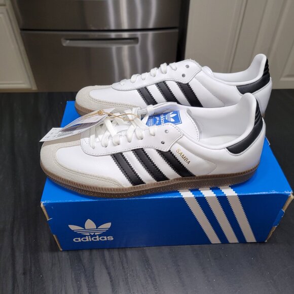 Adidas Samba Originals OG White/Black IE3675 Big Kids J Sz 6 / Women's Sz 7/7.5 - Picture 5 of 16